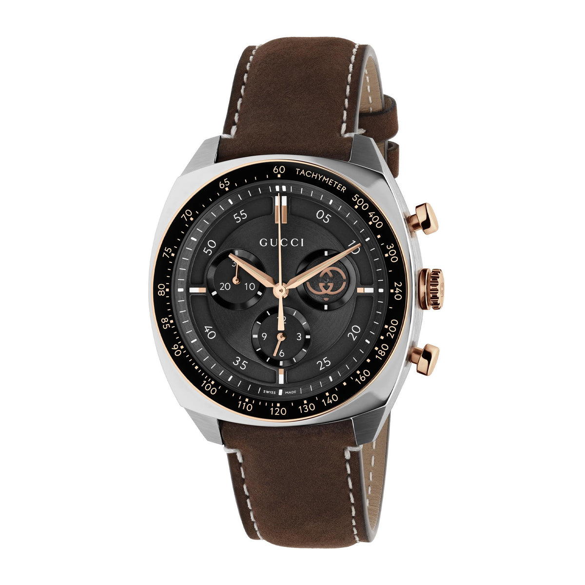 Gucci Interlocking Gents Black & Rose 41mm Watch YA142335