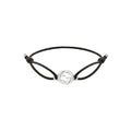 Gucci Interlocking Silver Cord Bracelet - Black