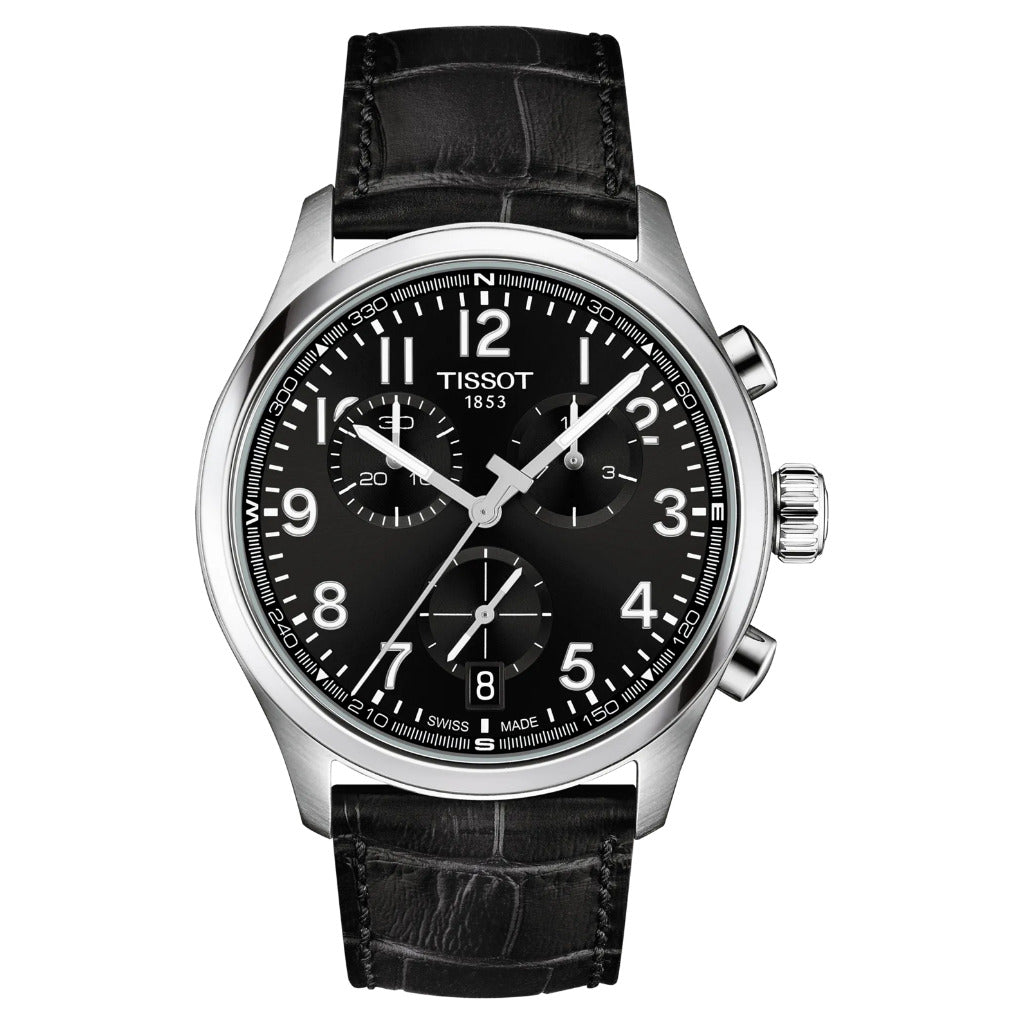 Tissot Chrono L Black 42mm Leather Strap Watch T1164171105200