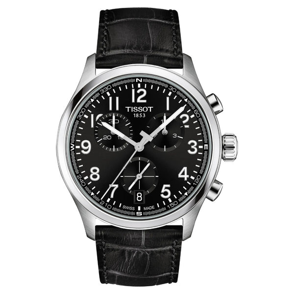 Tissot Chrono L Black 42mm Leather Strap Watch T1164171105200