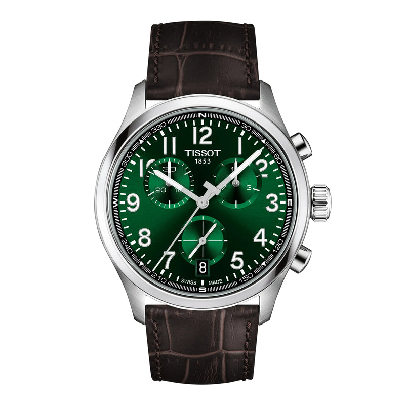 Tissot Chrono L Green 42mm Leather Strap Watch T1164171609200