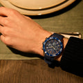 Citizen Eco-Drive Chronograph Sport, 43mm Blue & Rose Tone Watch CA4733-00L