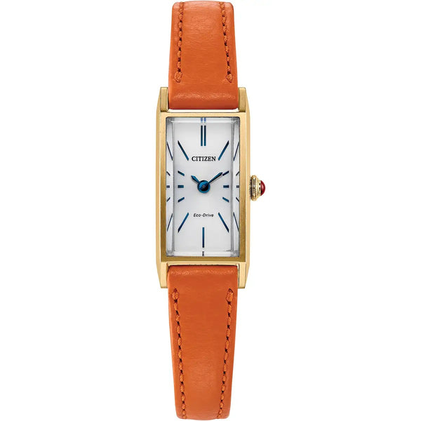 Citizen Eco-Drive Fio, 14x30mm Gold & Orange Watch EG7122-04A