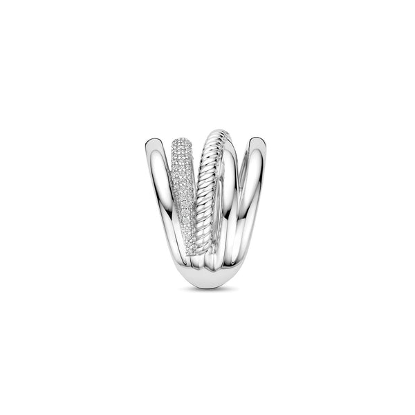 Ti-Sento Zirconia Structure Ring - L model 12421ZI