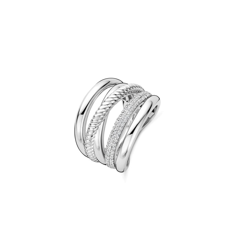 Ti-Sento Zirconia Structure Ring - L model 12421ZI