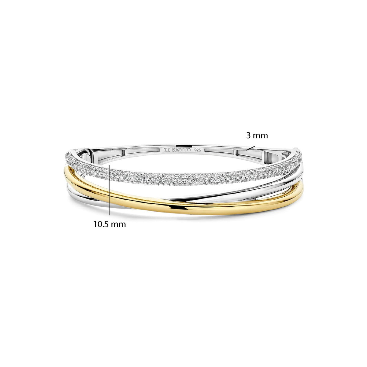 Ti-Sento Zirconia Structure Bangle 23094ZY