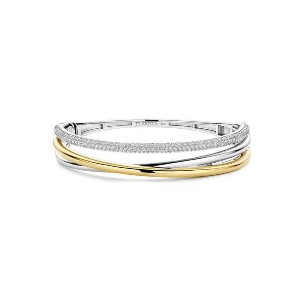 Ti-Sento Zirconia Structure Bangle 23094ZY