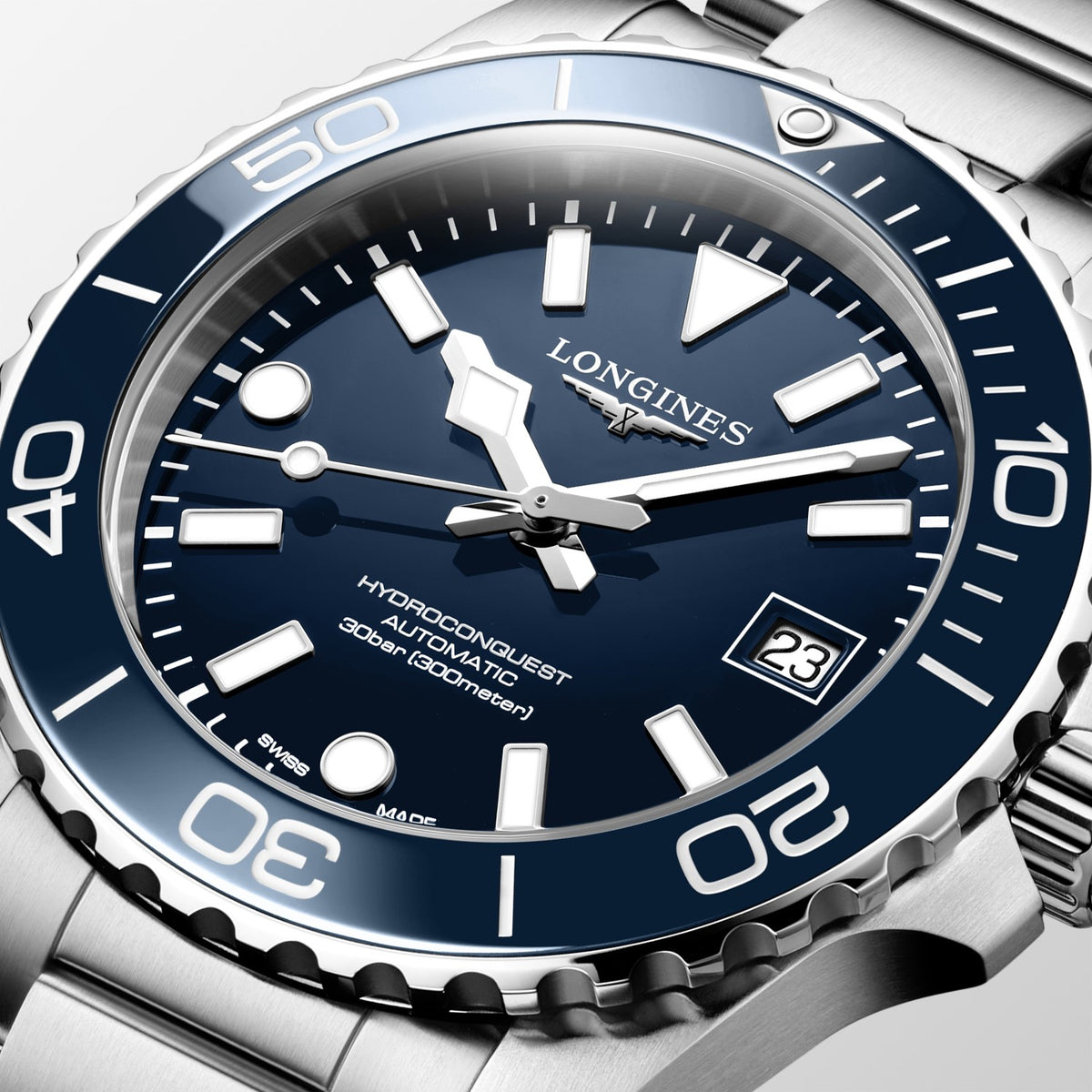 Longines HydroConquest Blue 39mm Steel Bracelet Watch L37794966