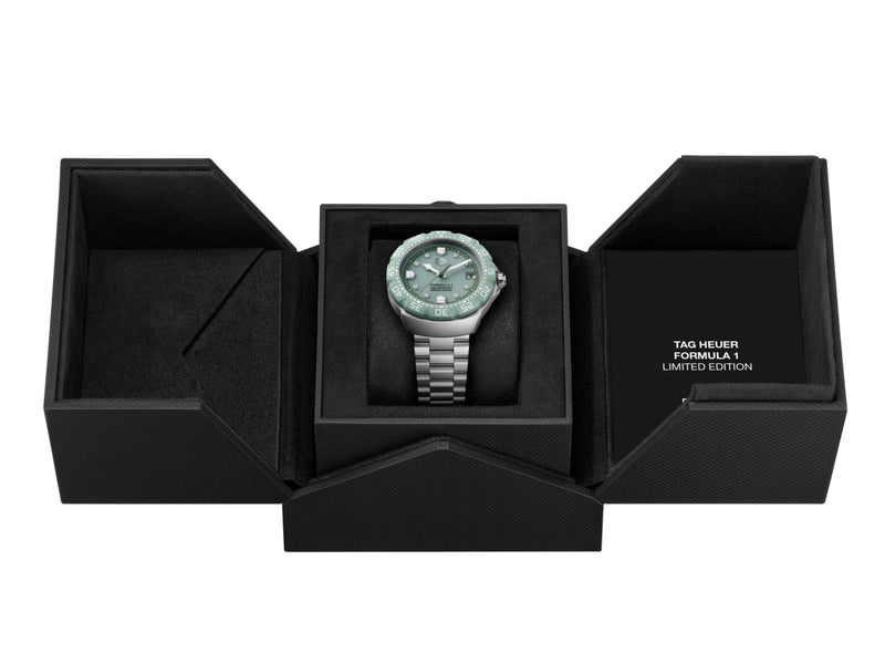 Tag Heuer Formula 1 Solargraph Green, 38mm Limited Edition Diamond Watch WBY1165.FT8115