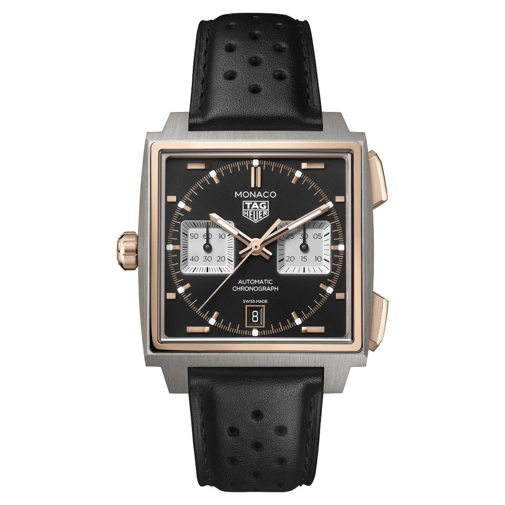Tag Heuer Monaco Chronograph Titanium Gold 39mm Automatic Watch CDW2150.FC8360
