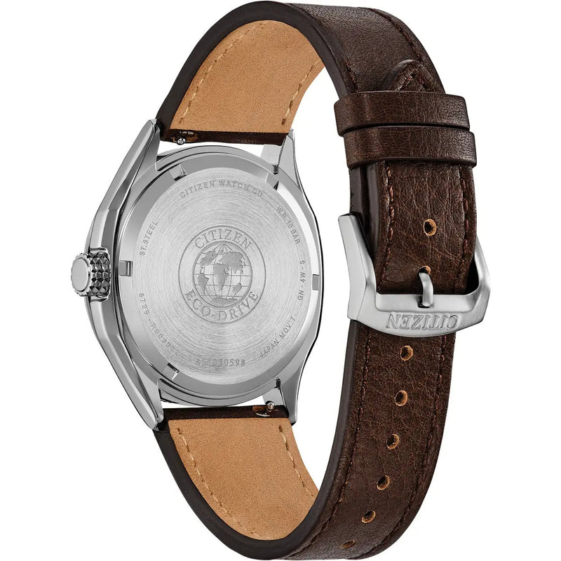 Citizen Eco-Drive Terra Force Leather Strap 41mm Watch AW1890-19B