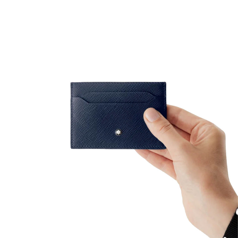 Montblanc Card Holder 5cc in Blue Sartorial Leather MB131727