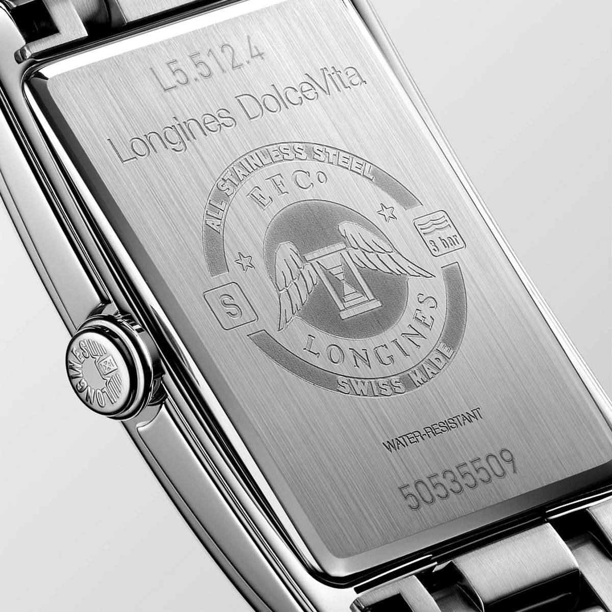 Longines DolceVita Steel Silver 23.3x37mm Watch L5.512.4.70.6
