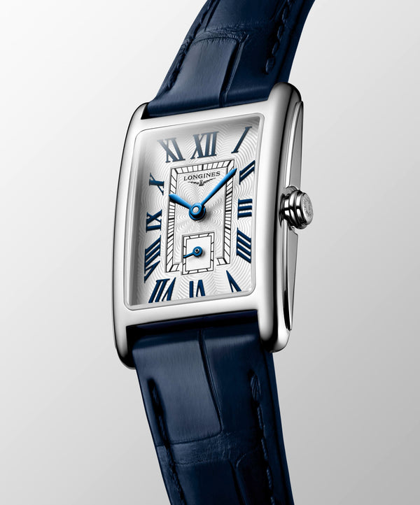Longines DolceVita Steel Silver 20.8x32mm Leather Strap Watch L5.255.4.70.2