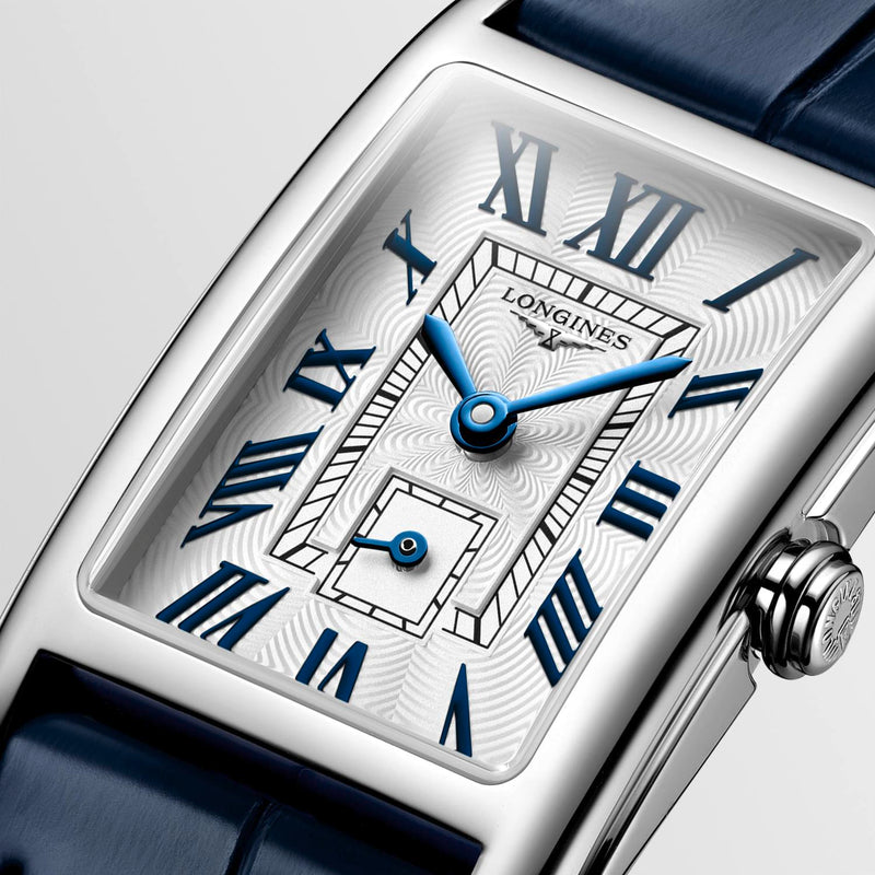 Longines DolceVita Steel Silver 20.8x32mm Leather Strap Watch L5.255.4.70.2