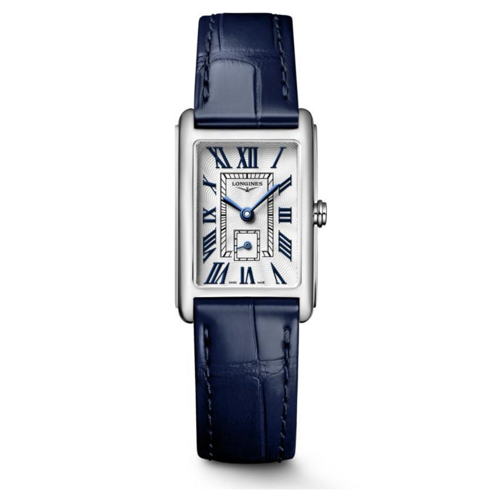 Longines DolceVita Steel Silver 20.8x32mm Leather Strap Watch L5.255.4.70.2