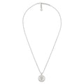 Gucci Crest Silver Pendant Necklace