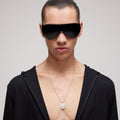 Gucci Crest Silver Pendant Necklace