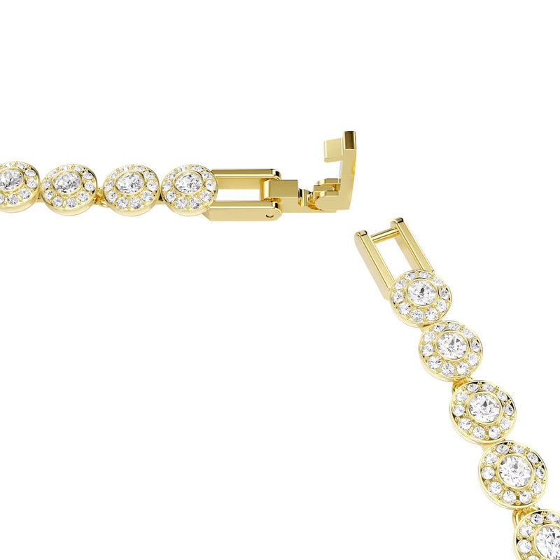Swarovski Una Angelic set, Round cut, White, Gold-tone plated