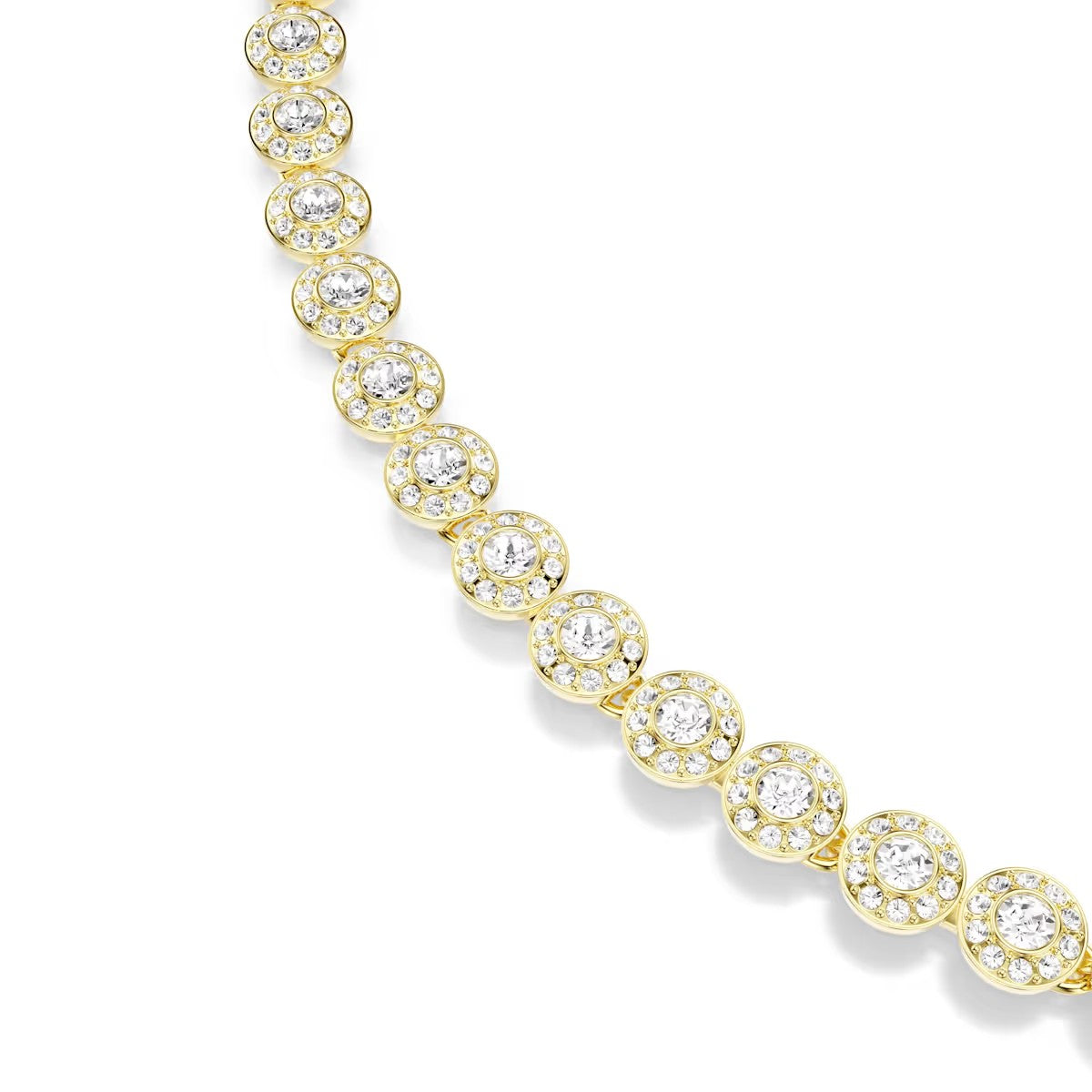 Swarovski Una Angelic set, Round cut, White, Gold-tone plated
