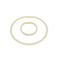 Swarovski Una Angelic set, Round cut, White, Gold-tone plated