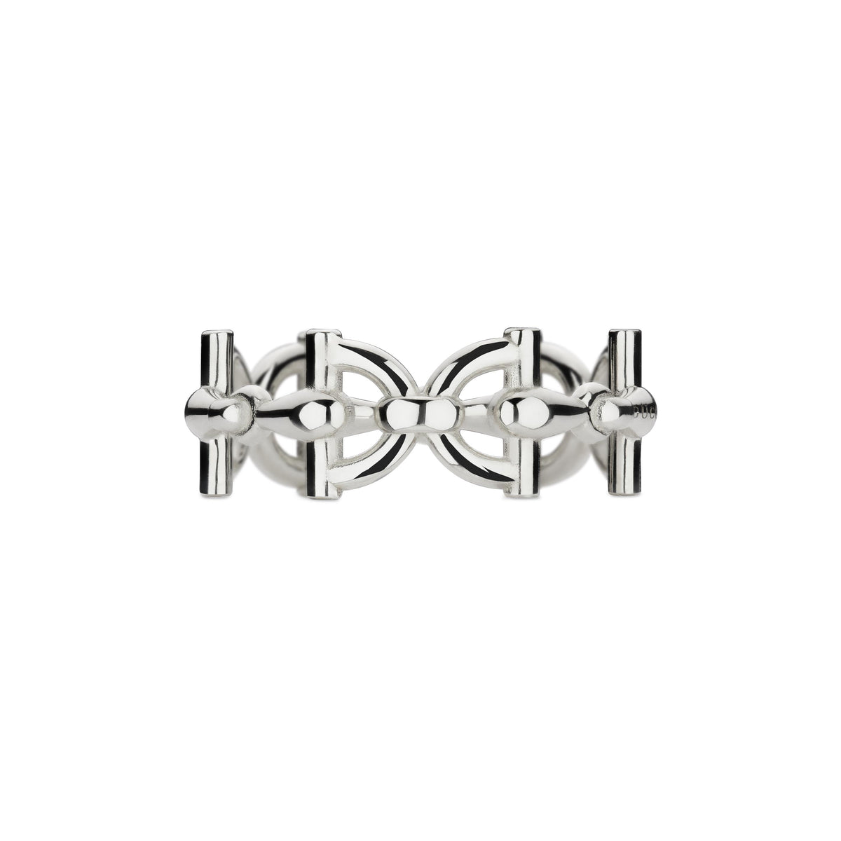 Gucci Staffa Sterling Silver Ring