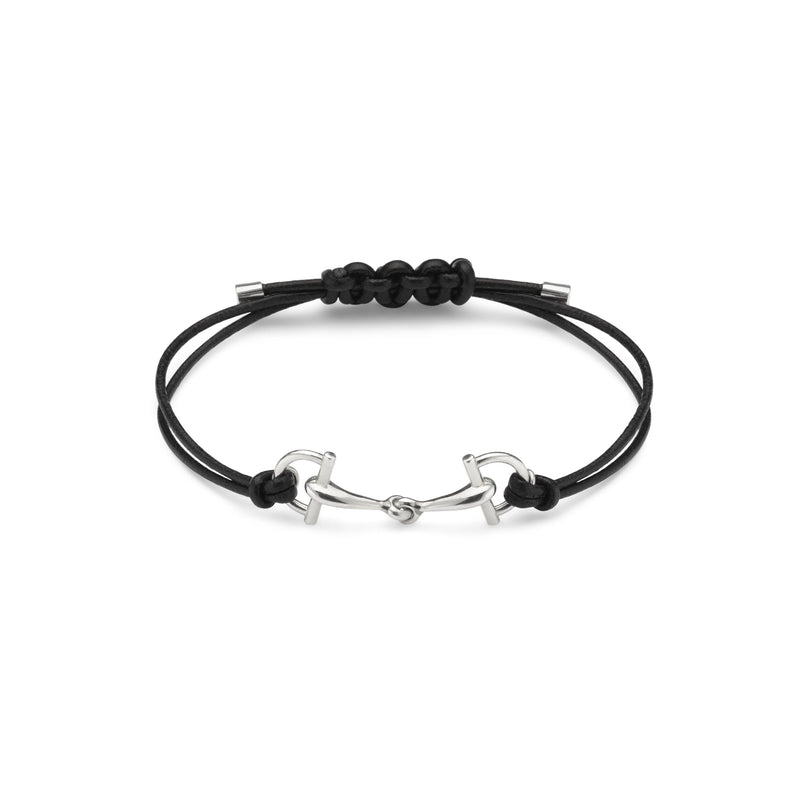 Gucci Staffa Leather Cord Bracelet