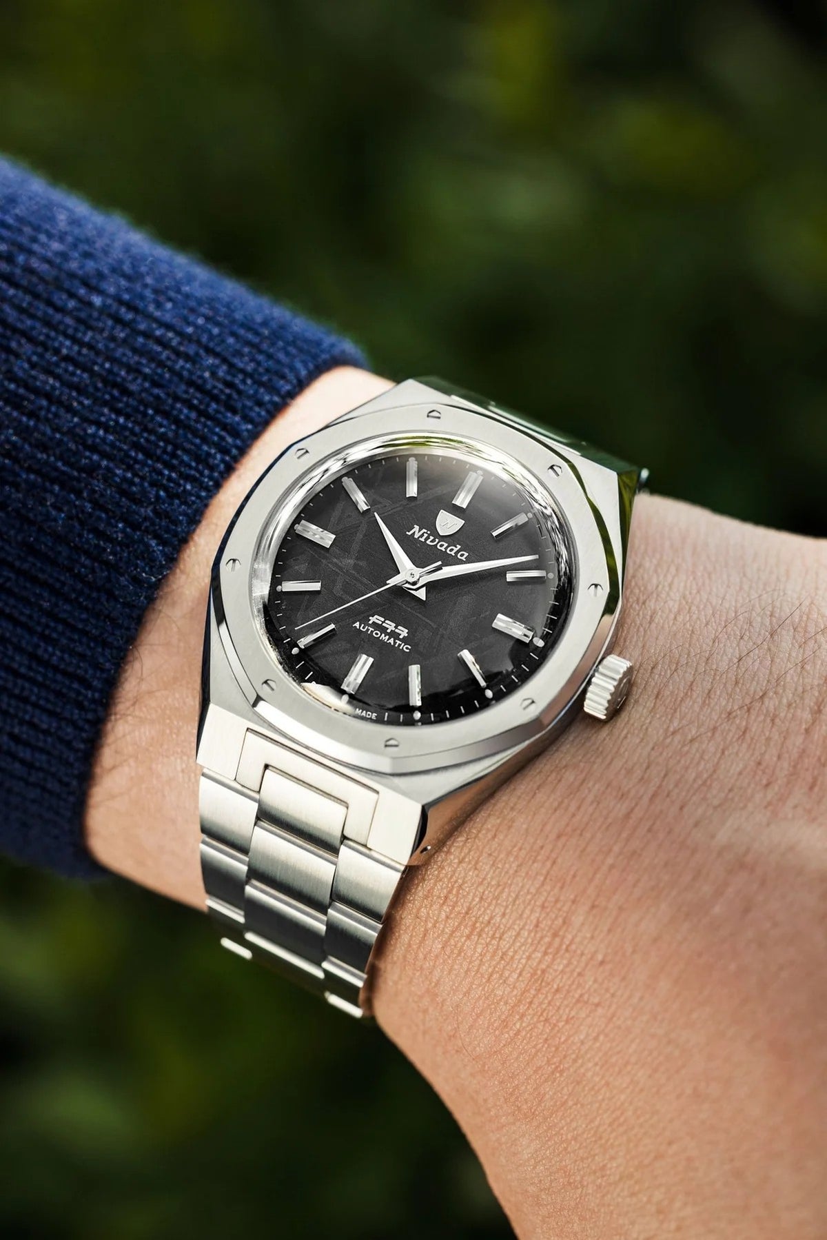 Nivada Grenchen F77 Meteorite MK2 38mm Watch 68049A77