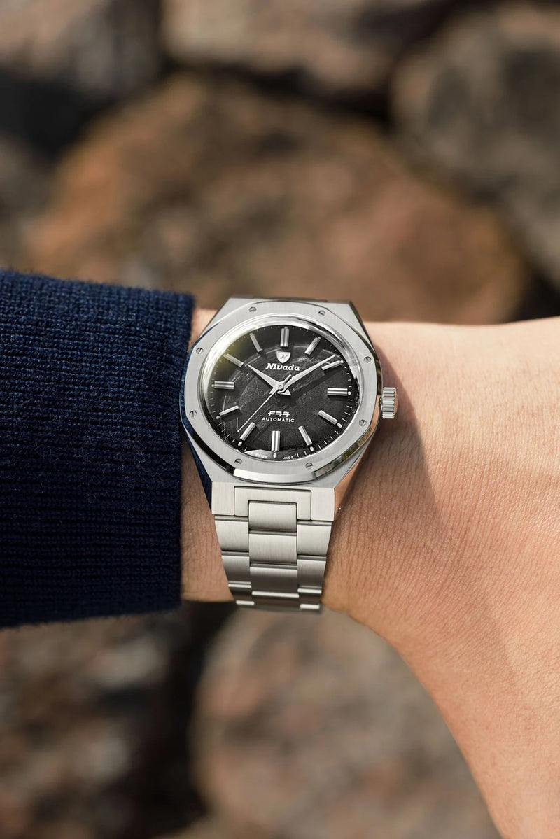 Nivada Grenchen F77 Meteorite MK2 38mm Watch 68049A77