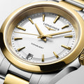 Longines Conquest White Two-Tone Quartz 34mm L3.460.3.12.7