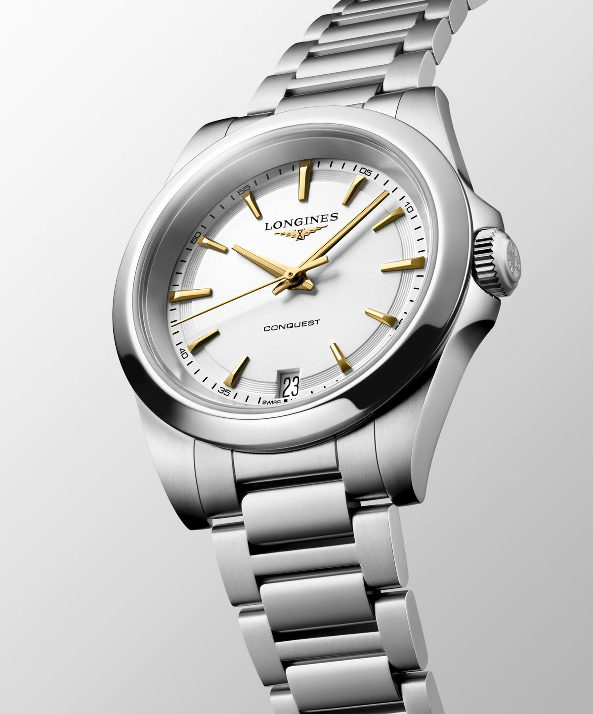 Longines Conquest White Quartz 34mm L3.460.4.12.6