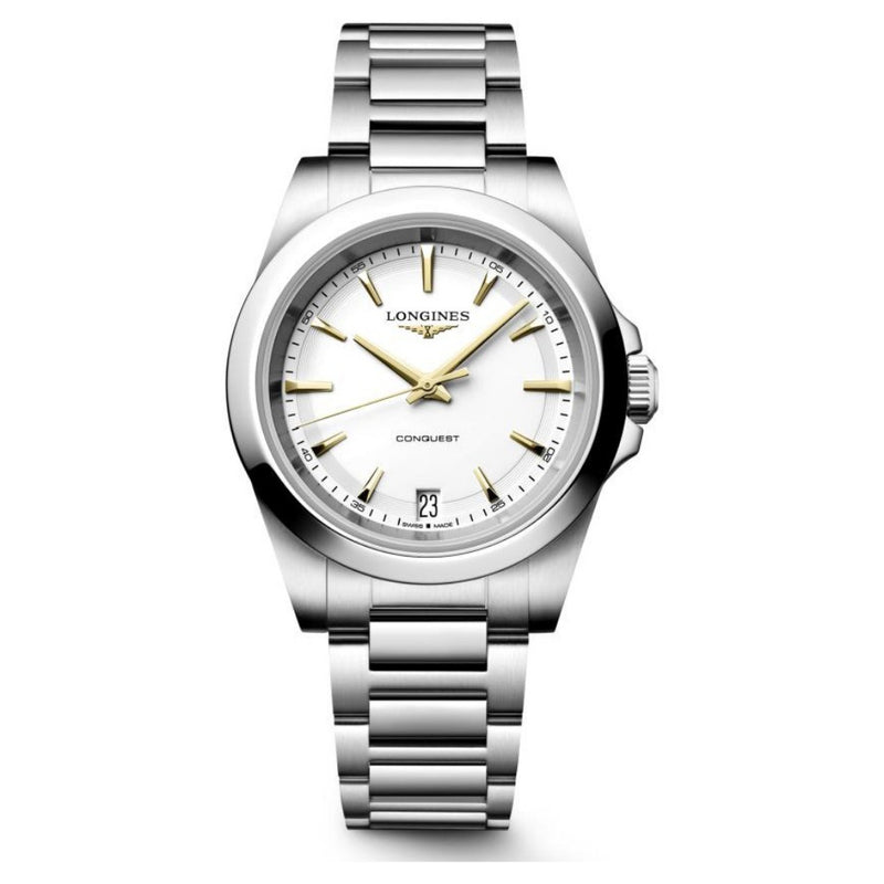 Longines Conquest White Quartz 34mm L3.460.4.12.6