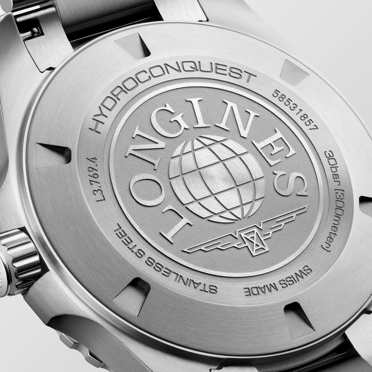 Longines HydroConquest Black 42mm Quartz Watch L3.769.4.56.6