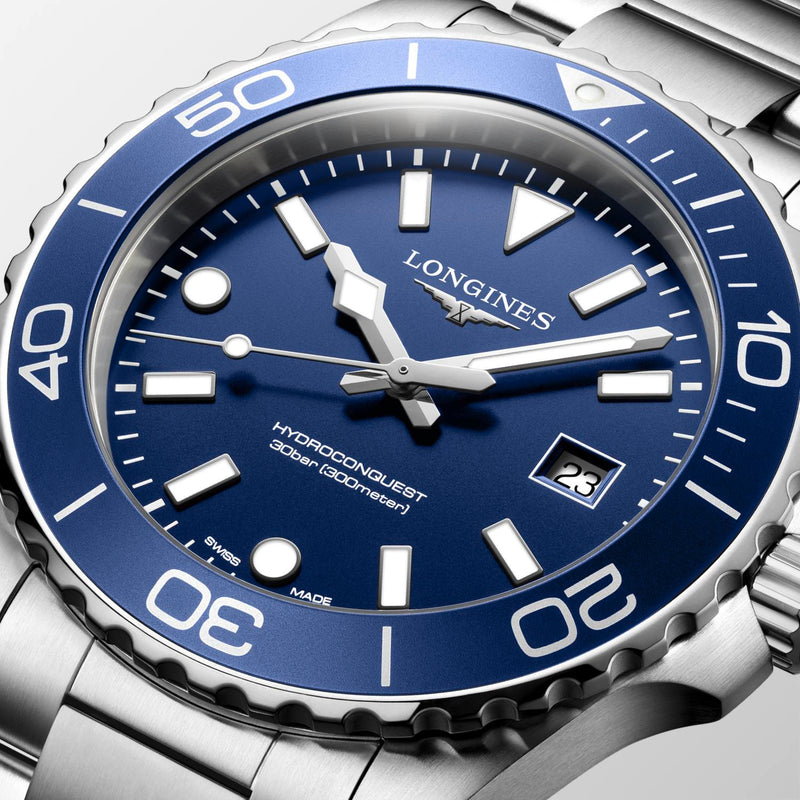 Longines HydroConquest Blue 42mm Quartz Watch L3.769.4.96.6