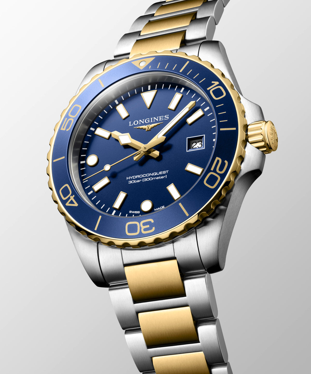 Longines HydroConquest Blue Two-Tone 42mm Quartz Watch L3.769.3.96.7