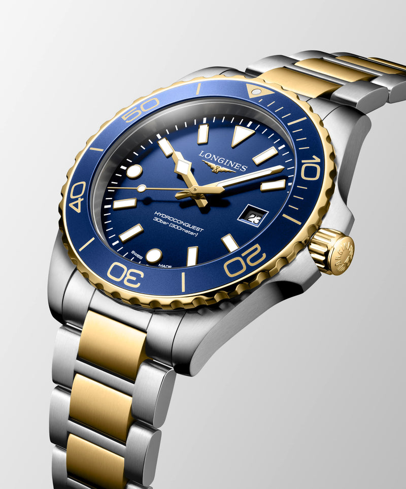 Longines HydroConquest Blue Two-Tone 42mm Quartz Watch L3.769.3.96.7