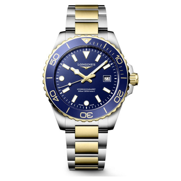 Longines HydroConquest Blue Two-Tone 42mm Quartz Watch L3.769.3.96.7
