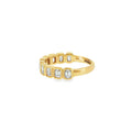 Diamond Emerald Cut 1.00ct, 18ct Yellow Gold Rubover Set Ring