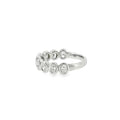 Diamond Oval Cut 0.90ct, Platinum Rubover Set Ring