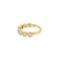 Round Brilliant Cut 1.00ct, 18ct Yellow Gold Rubover Set Ring