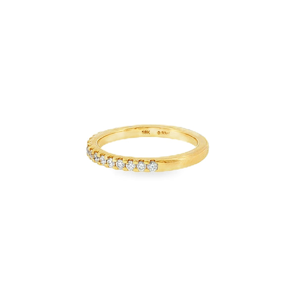 Round Brilliant Cut 0.33ct, 18ct Yellow Gold Ring