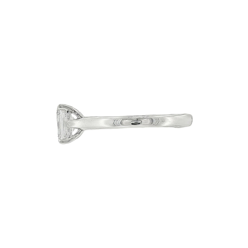 Emerald Cut 1.00ct Diamond, Platinum Single Stone Ring