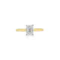 Emerald Cut 1.02ct Lab Grown Diamond, 18ct Yellow Gold Ring
