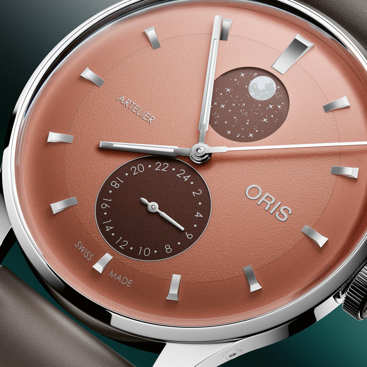 Oris Artelier Complication, Chestnut Dial, Leather Strap Watch 01 782 7811 4056-07 6 20 17FC
