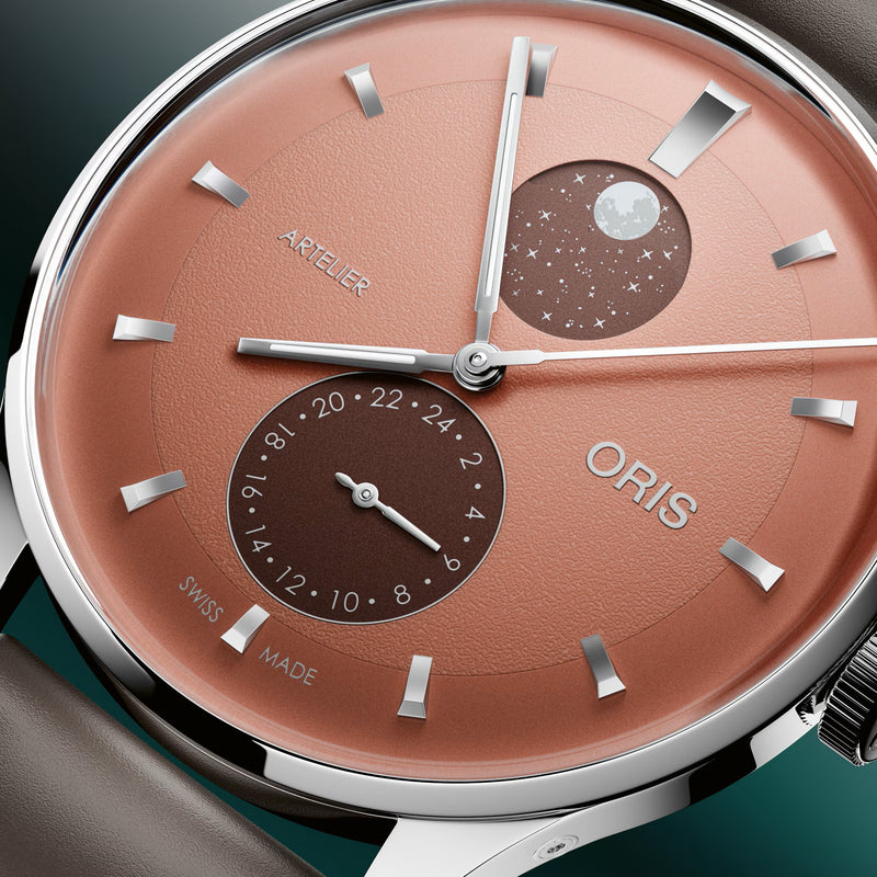 Oris Artelier Complication, Chestnut Dial, Leather Strap Watch 01 782 7811 4056-07 6 20 17FC