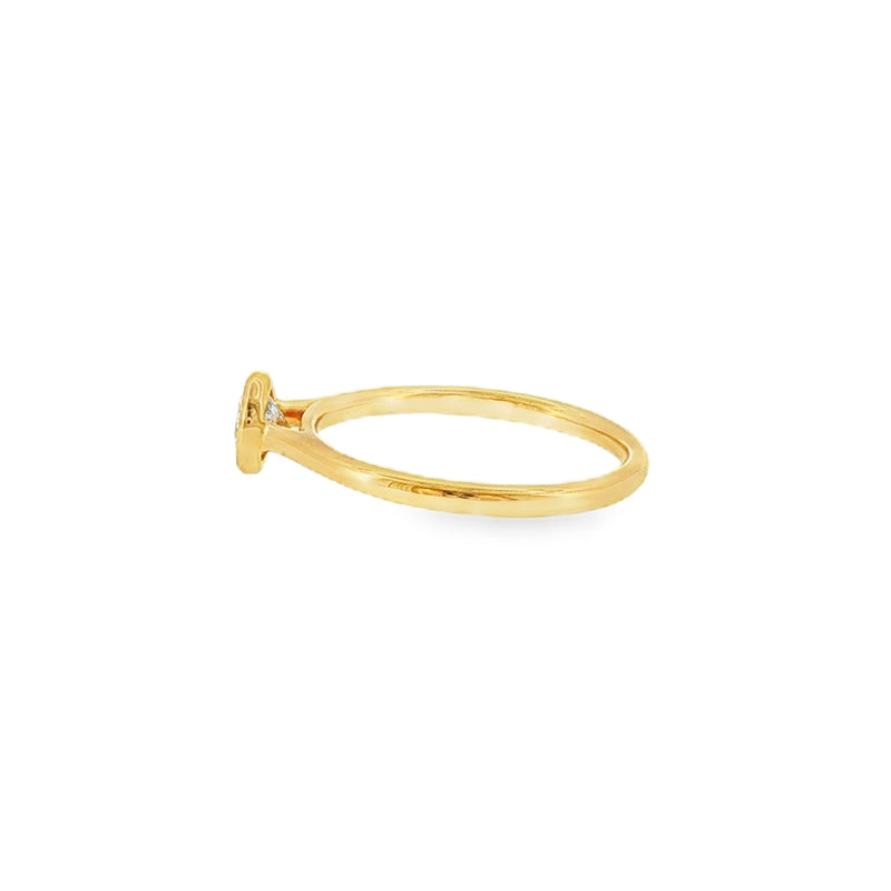 Round Brilliant Cut 0.40ct, 18ct Yellow Gold Rubover Set Ring