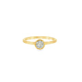 Round Brilliant Cut 0.40ct, 18ct Yellow Gold Rubover Set Ring