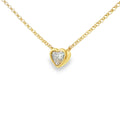 Diamond Heart Cut 0.42ct, 9ct Yellow Gold Pendant