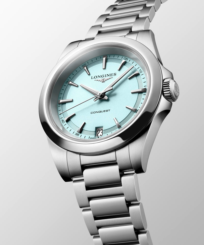 Longines Conquest Mint Blue Quartz 34mm L3.460.4.92.6
