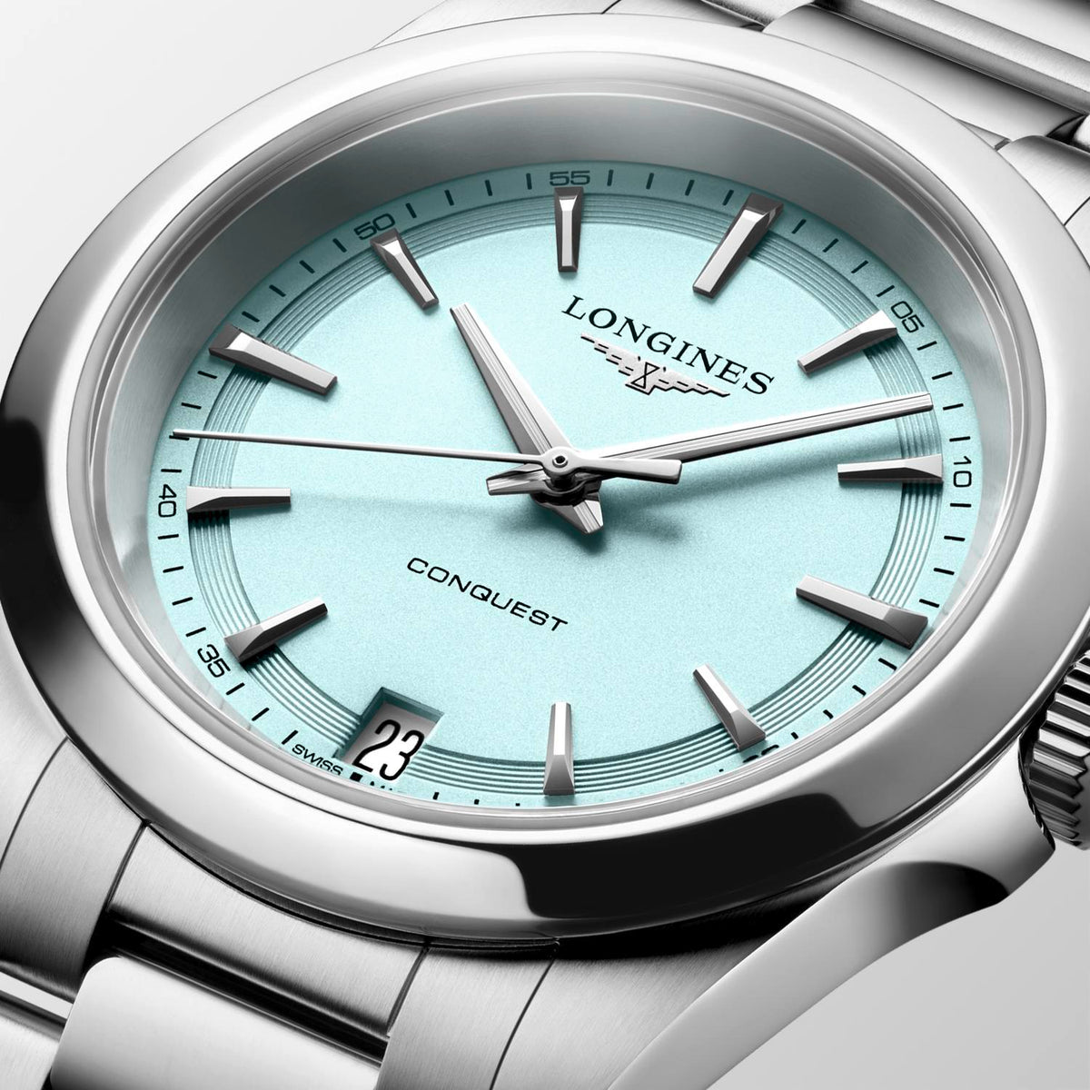 Longines Conquest Mint Blue Quartz 34mm L3.460.4.92.6